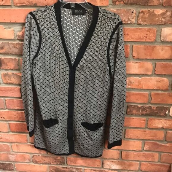 Dana Bachman Vintage Silk Knit Cardigan Sweater Jacket Pockets Buttons Preppy M - Picture 4 of 16